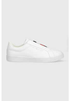Tommy Hilfiger Кожени кецове ELASTIC SLIP ON SNEAKER в бяло FW0FW07032 - Pepit.bg