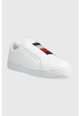 Tommy Hilfiger Кожени кецове ELASTIC SLIP ON SNEAKER в бяло FW0FW07032 - Pepit.bg