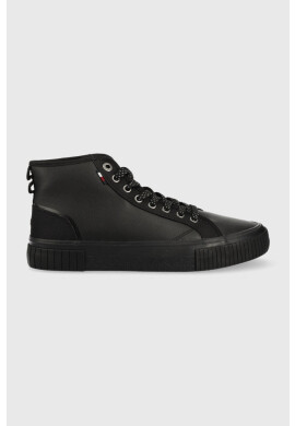 Tommy Hilfiger Кожени кецове MODERN VULC LEATHER в черно FM0FM04163 - Pepit.bg