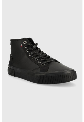 Tommy Hilfiger Кожени кецове MODERN VULC LEATHER в черно FM0FM04163 - Pepit.bg