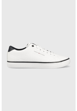 Tommy Hilfiger Кожени кецове TH HI VULC CORE LOW LEATHER в бяло FM0FM04731 - Pepit.bg