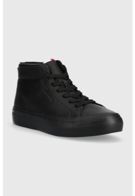 Tommy Hilfiger Кожени маратонки в черно - Pepit.bg