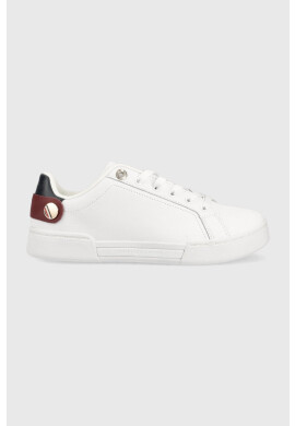 Tommy Hilfiger Кожени маратонки Button Detail Court Sneaker в бяло - Pepit.bg