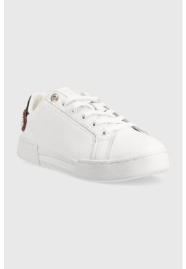 Tommy Hilfiger Кожени маратонки Button Detail Court Sneaker в бяло - Pepit.bg