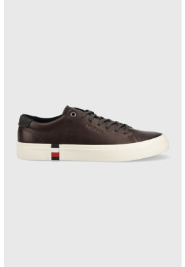 Tommy Hilfiger Кожени маратонки в кафяво - Pepit.bg