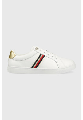 Tommy Hilfiger Кожени маратонки CORPORATE WEBBING SNEAKER в бяло FW0FW07117 - Pepit.bg