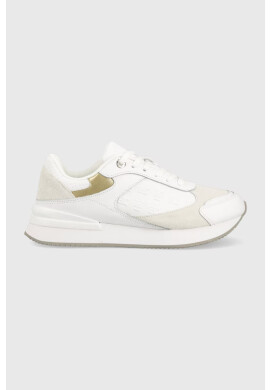 Tommy Hilfiger Кожени маратонки ELEVATED EMBOSSED RUNNER в бяло FW0FW07384 - Pepit.bg