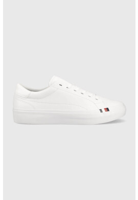 Tommy Hilfiger Кожени маратонки ELEVATED VULC LEATHER LOW в бяло FM0FM04418 - Pepit.bg