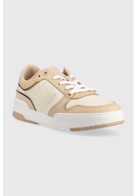 Tommy Hilfiger Кожени маратонки Low Cut Basket в бежово - Pepit.bg