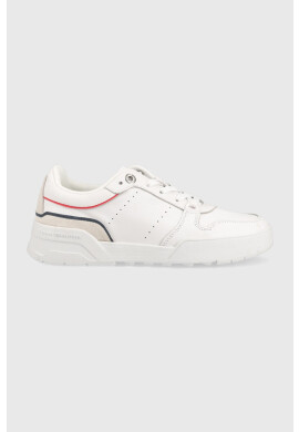 Tommy Hilfiger Кожени маратонки Low Cut Basket в бяло - Pepit.bg