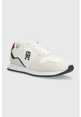 Tommy Hilfiger Кожени маратонки RUNNER EVO LEATHER в бяло FM0FM04479 - Pepit.bg