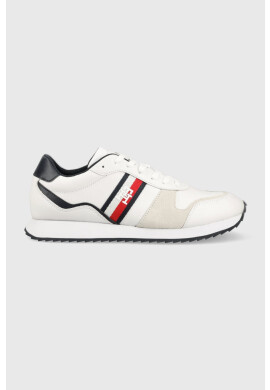 Tommy Hilfiger Кожени маратонки RUNNER EVO LEATHER в бяло FM0FM04714 - Pepit.bg