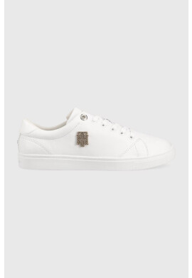 Tommy Hilfiger Кожени маратонки Th Hardware Logo Cupsole - Pepit.bg