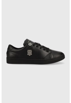 Tommy Hilfiger Кожени маратонки Th Hardware Logo Cupsole - Pepit.bg