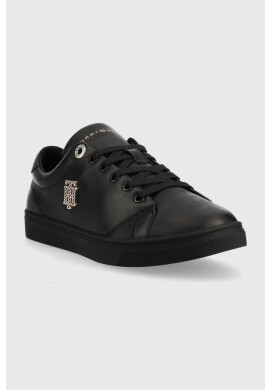 Tommy Hilfiger Кожени маратонки Th Hardware Logo Cupsole - Pepit.bg