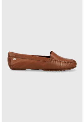 Tommy Hilfiger Кожени мокасини ESSENTIAL CHIC MOCASSIN в кафяво с равна подметка FW0FW07224 - Pepit.bg