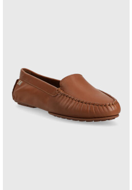 Tommy Hilfiger Кожени мокасини ESSENTIAL CHIC MOCASSIN в кафяво с равна подметка FW0FW07224 - Pepit.bg