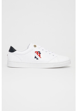 Tommy Hilfiger Кожени обувки в бяло с равна подметка - Pepit.bg