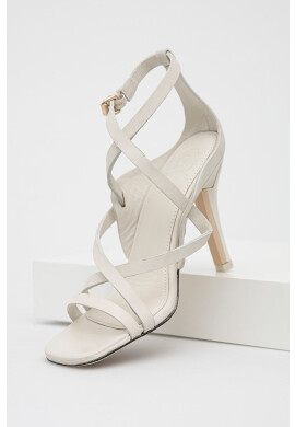 Tommy Hilfiger Кожени сандали Elevated Th High Heel в бяло - Pepit.bg