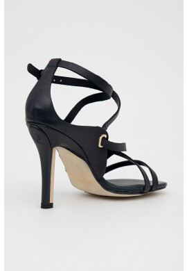 Tommy Hilfiger Кожени сандали Elevated Th High Heel в тъмносиньо - Pepit.bg