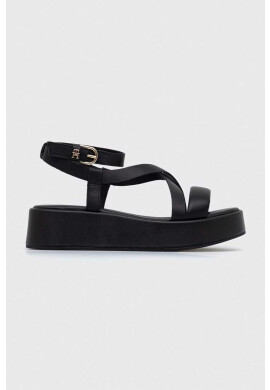 Tommy Hilfiger Кожени сандали NEW FLATFORM STRAP - Pepit.bg