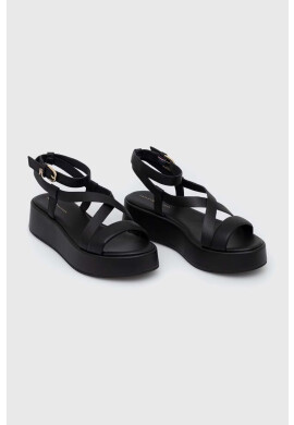 Tommy Hilfiger Кожени сандали NEW FLATFORM STRAP - Pepit.bg