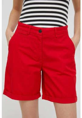 Tommy Hilfiger Къс панталон в червено с изчистен дизайн със стандартна талия - Pepit.bg