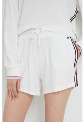 Tommy Hilfiger Къс панталон в бяло с апликация с висока талия - Pepit.bg