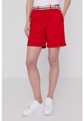 Tommy Hilfiger Къс панталон дамски с изчистен дизайн със стандартна талия - Pepit.bg
