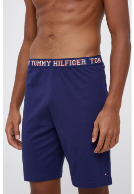 Tommy Hilfiger Късо долнище на пижама мъжко в тъмносиньо с принт - Pepit.bg