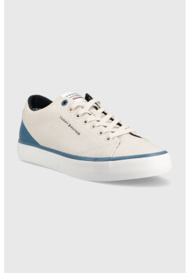 Tommy Hilfiger Маратонки TH HI VULC CORE LOW CANVAS в бяло FM0FM04737 - Pepit.bg