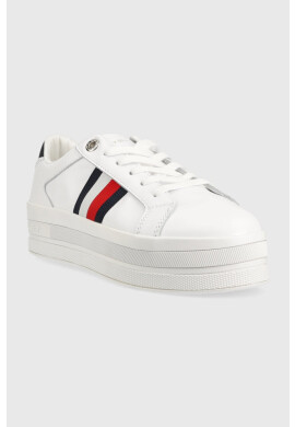 Tommy Hilfiger Маратонки Th Webbing Flatform Cupsole в бяло - Pepit.bg