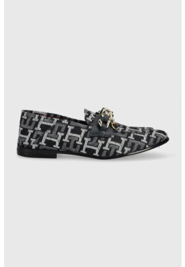 Tommy Hilfiger Мокасини CHAIN LOAFER DENIM в тъмносиньо с равна подметка - Pepit.bg