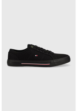 Tommy Hilfiger Ниски кецове CORE CORPORATE VULC CANVAS в черно - Pepit.bg