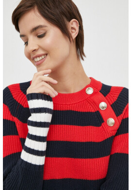 Tommy Hilfiger Памучен пуловер в тъмносиньо - Pepit.bg