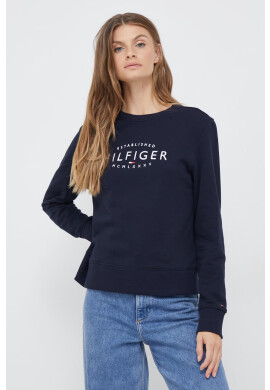 Tommy Hilfiger Памучен суичър в бежово с десен - Pepit.bg