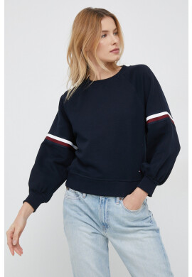 Tommy Hilfiger Памучен суичър в тъмносиньо меланж на - Pepit.bg