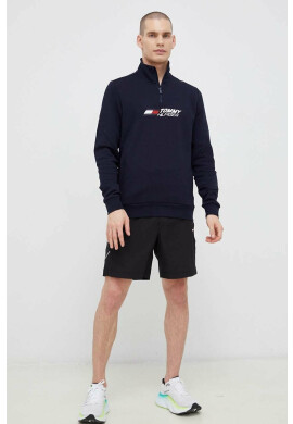 Tommy Hilfiger Памучен суичър в тъмносиньо с десен - Pepit.bg