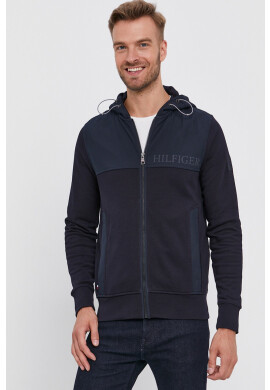 Tommy Hilfiger Памучен суичър мъжки в тъмносиньо с принт - Pepit.bg