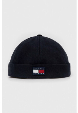 Tommy Hilfiger Памучна шапка в тъмносиньо - Pepit.bg