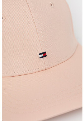 Tommy Hilfiger Памучна шапка в розово с изчистен дизайн - Pepit.bg