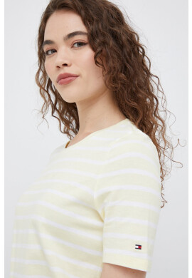 Tommy Hilfiger Памучна тениска в жълто - Pepit.bg