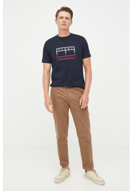 Tommy Hilfiger Памучна тениска с апликация - Pepit.bg