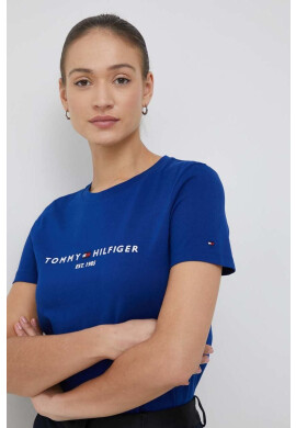 Tommy Hilfiger Памучна тениска в сиво - Pepit.bg