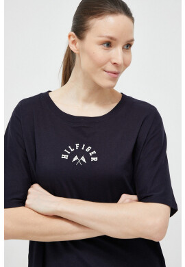 Tommy Hilfiger Памучна тениска в тъмносиньо - Pepit.bg