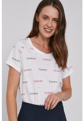 Tommy Hilfiger Памучна тениска в бяло - Pepit.bg