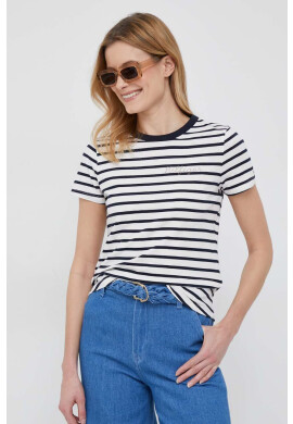Tommy Hilfiger Памучна тениска в бежово - Pepit.bg