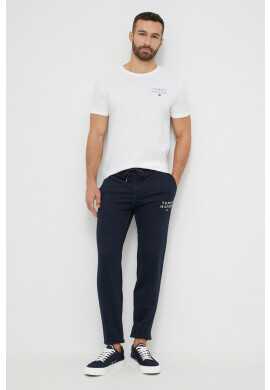 Tommy Hilfiger Памучна тениска в бяло с принт - Pepit.bg
