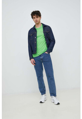 Tommy Hilfiger Памучна тениска в зелено с принт - Pepit.bg