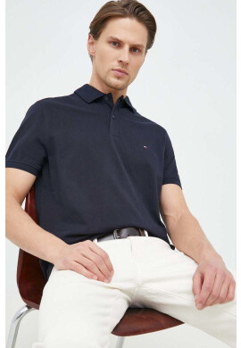 Tommy Hilfiger Памучна тениска с яка - Pepit.bg